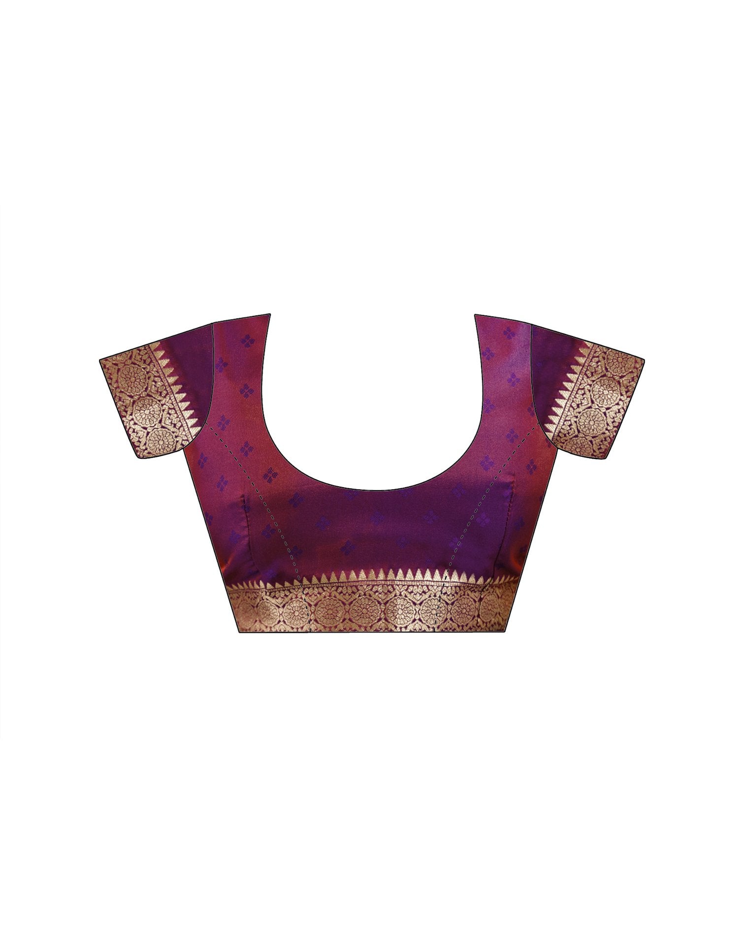 Purple Silk Woven Banarasi Saree