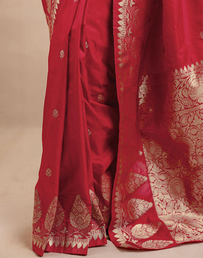 Red Silk Woven Banarasi Saree
