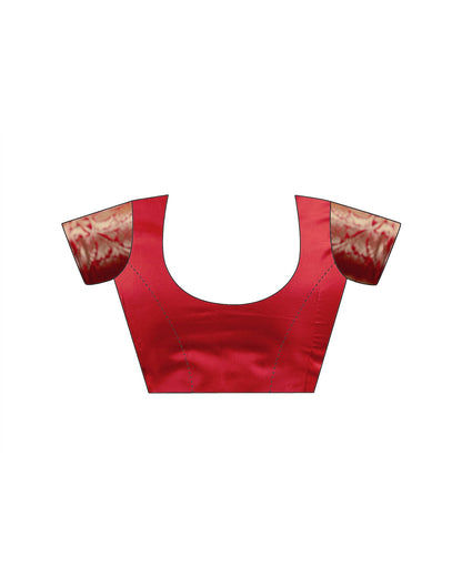 Red Silk Woven Banarasi Saree