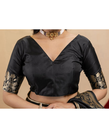 Black Silk Woven Banarasi Saree