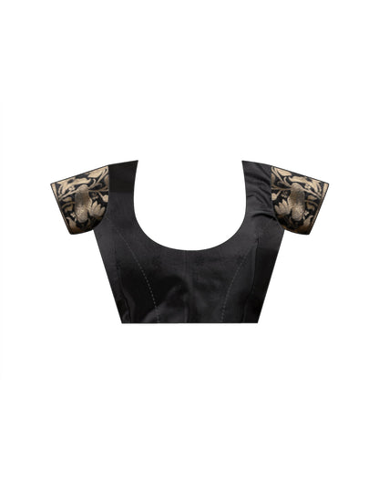 Black Silk Woven Banarasi Saree