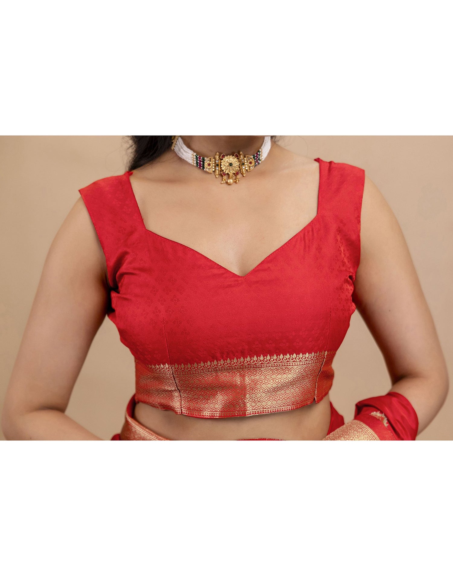 Red Silk Woven Banarasi Saree