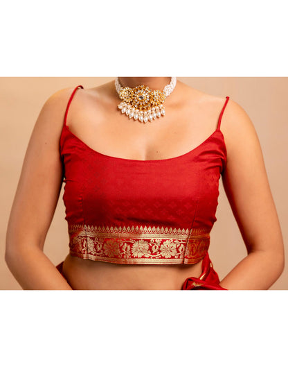 Red Silk Woven Banarasi Saree
