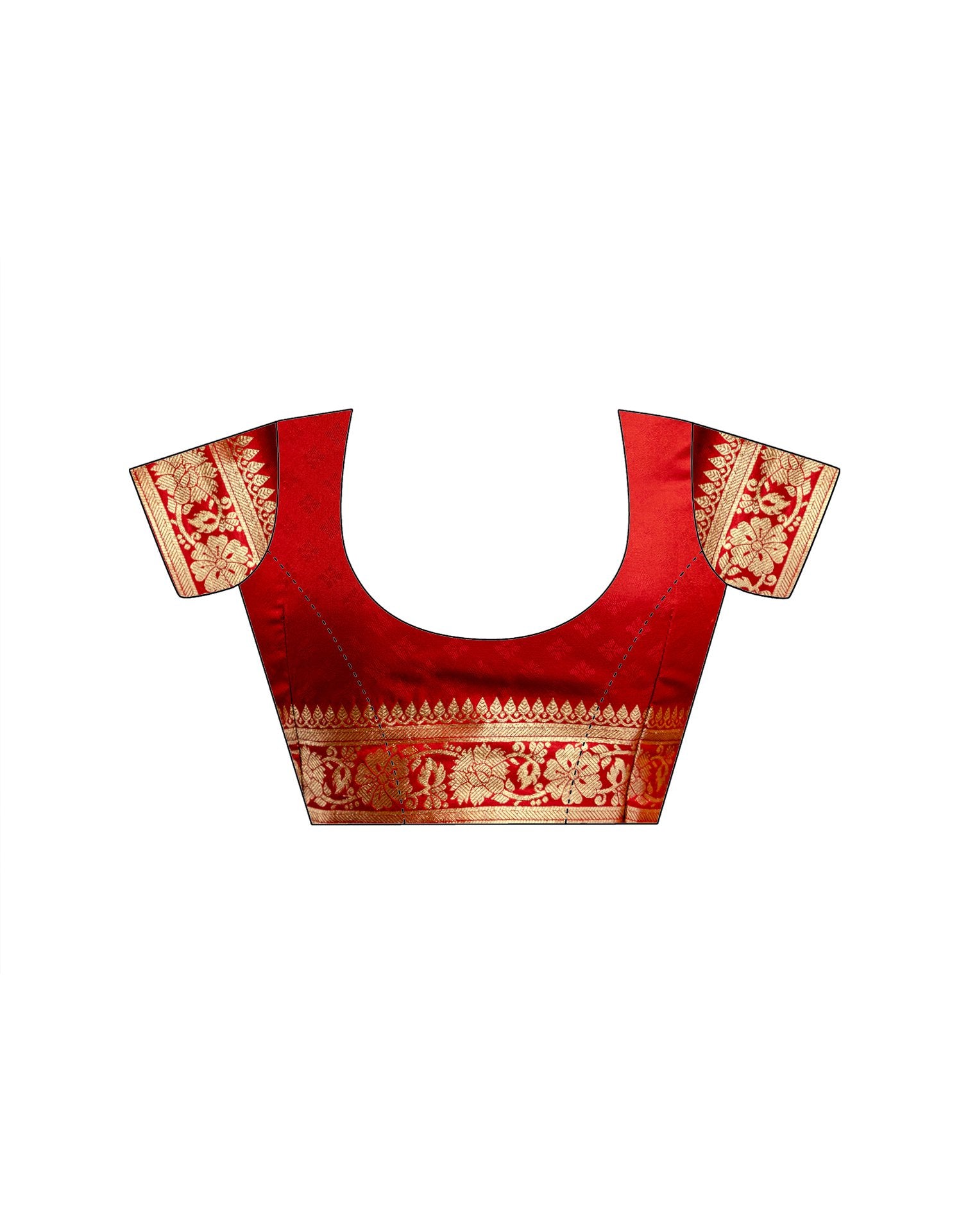 Red Silk Woven Banarasi Saree