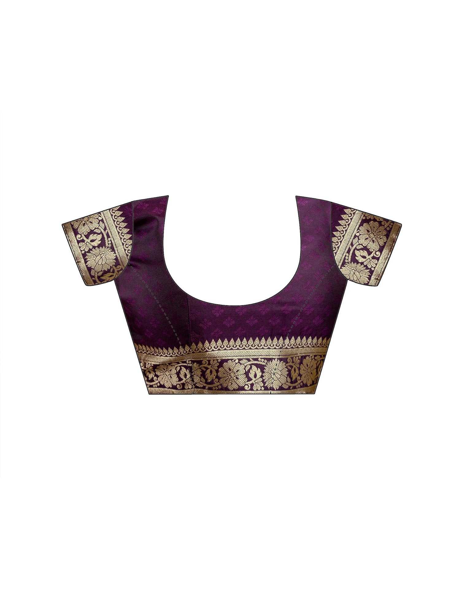 Dark Purple Silk Woven Banarasi Saree