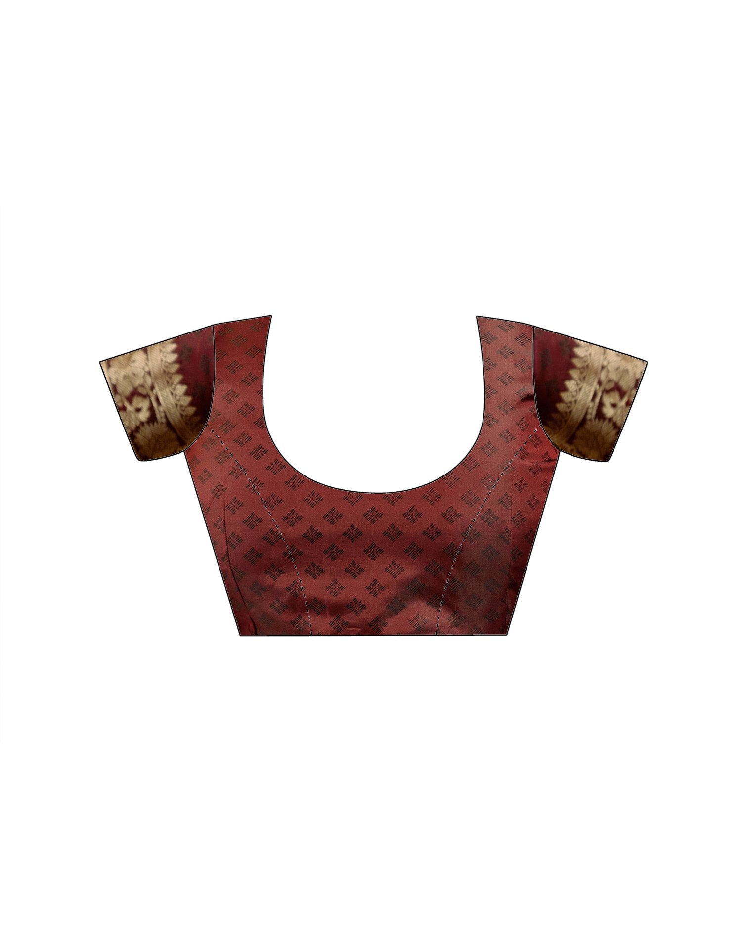 Maroon Silk Woven Banarasi Saree