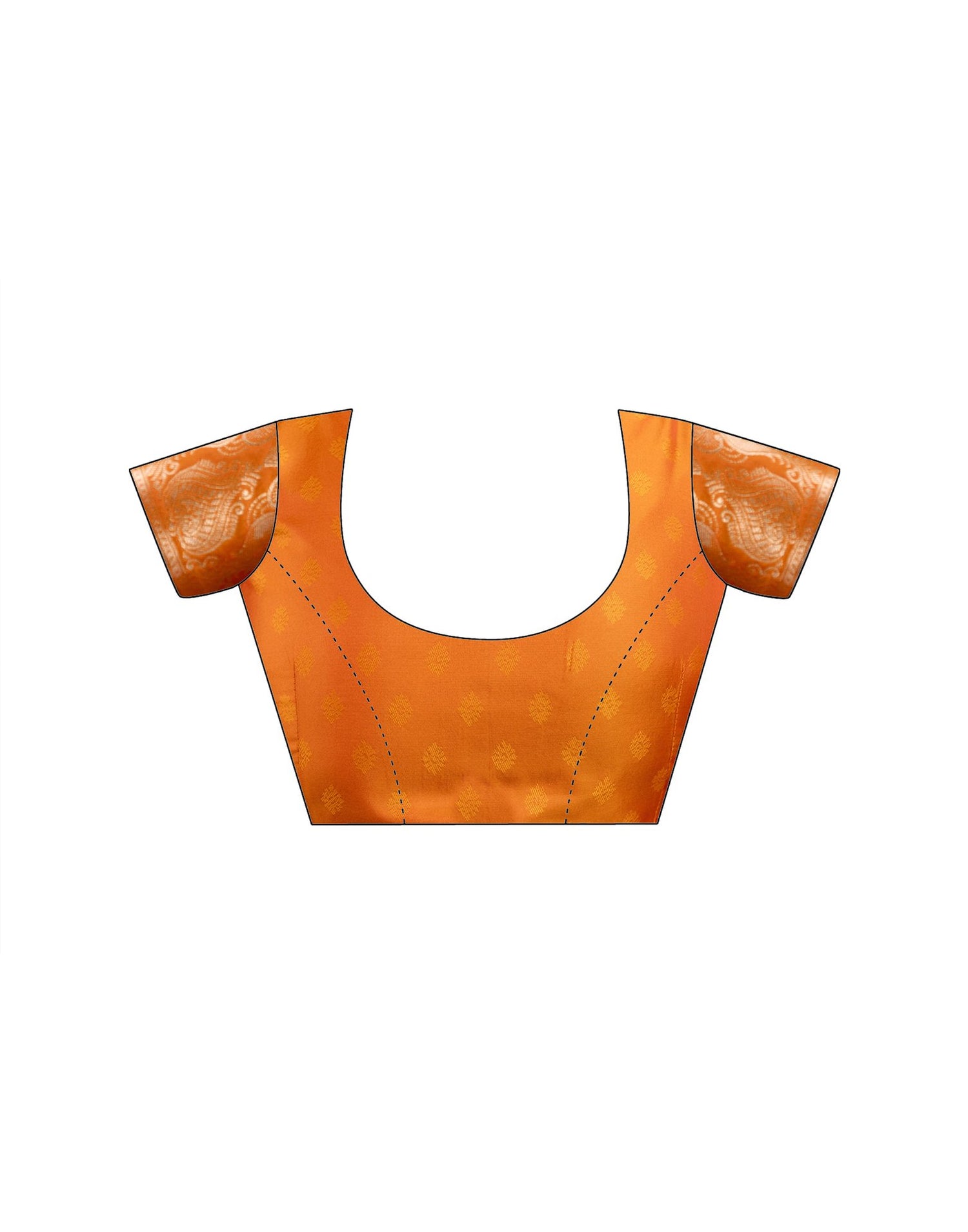 Orange Silk Woven Banarasi Saree