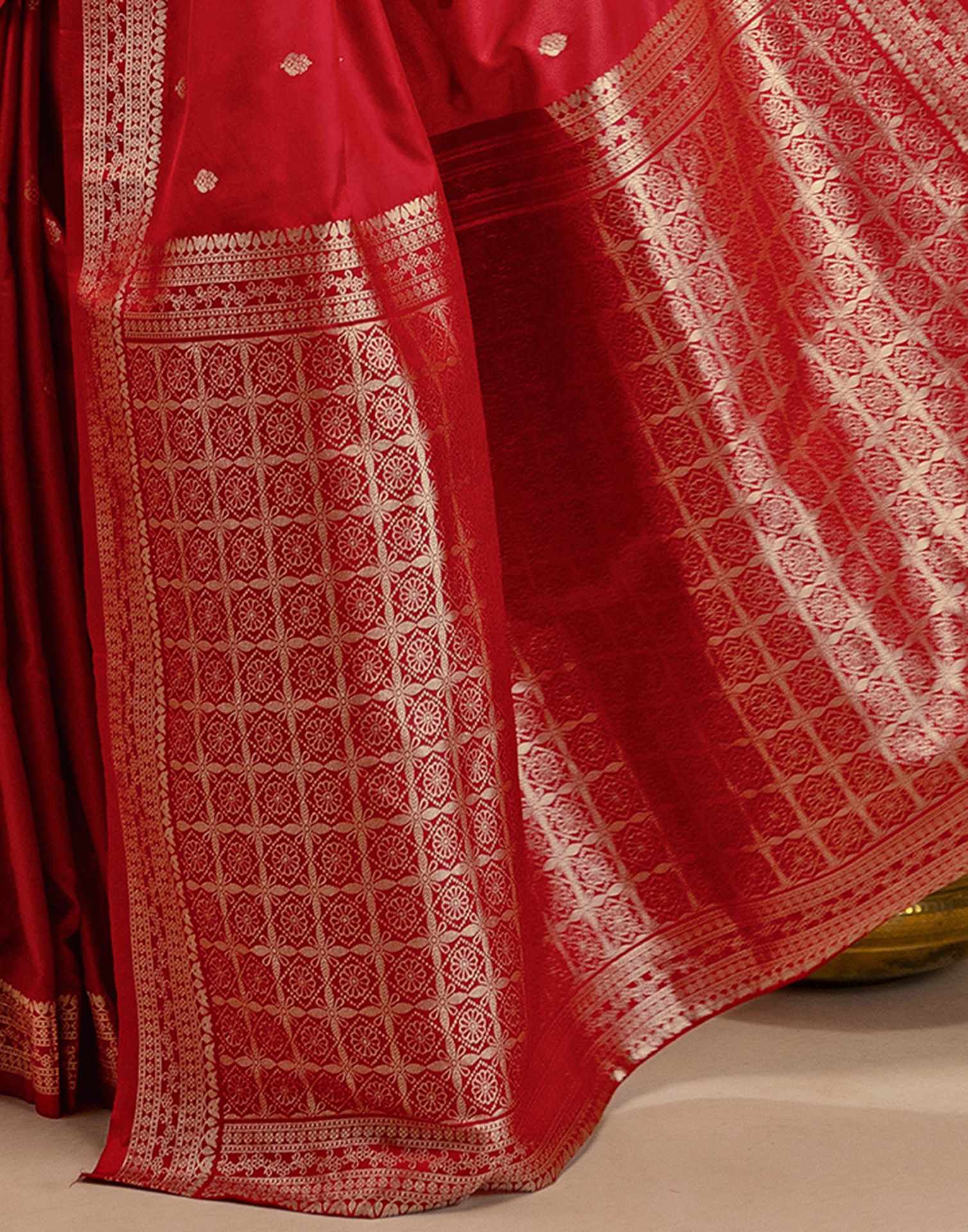Red Silk Woven Banarasi Saree