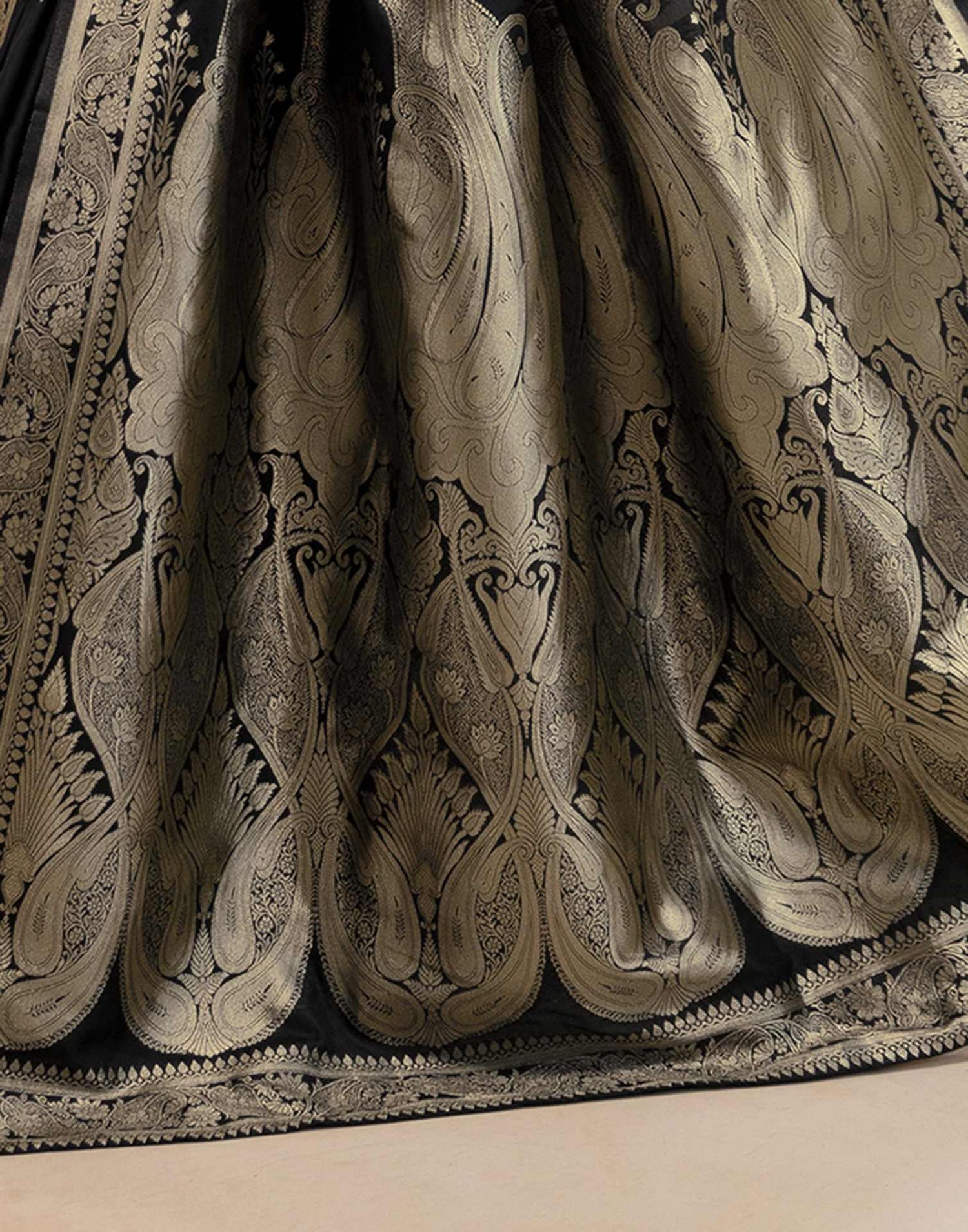 Black Silk Woven Banarasi Saree