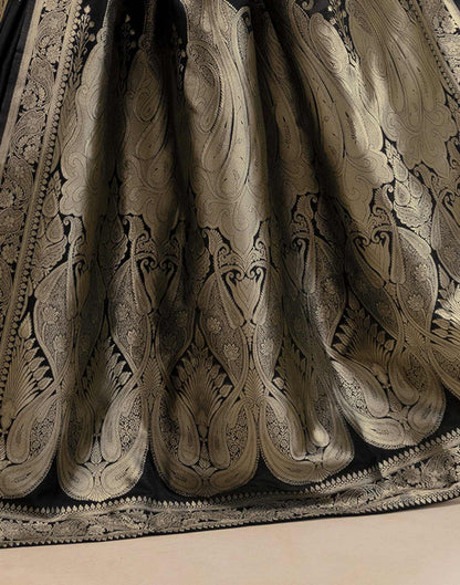 Black Silk Woven Banarasi Saree