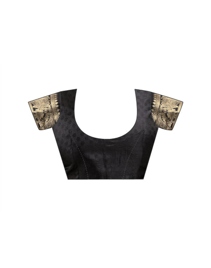 Black Silk Woven Banarasi Saree