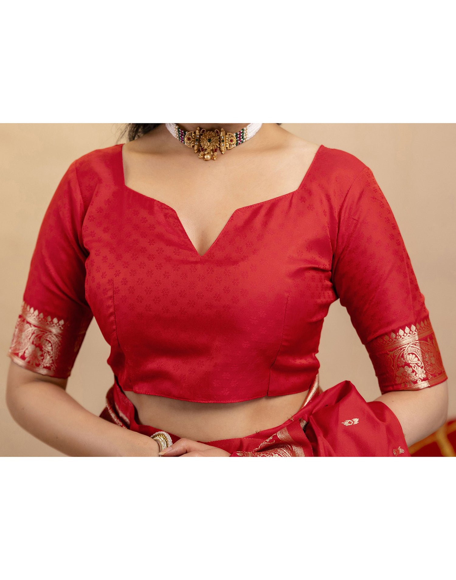 Red Silk Woven Banarasi Saree