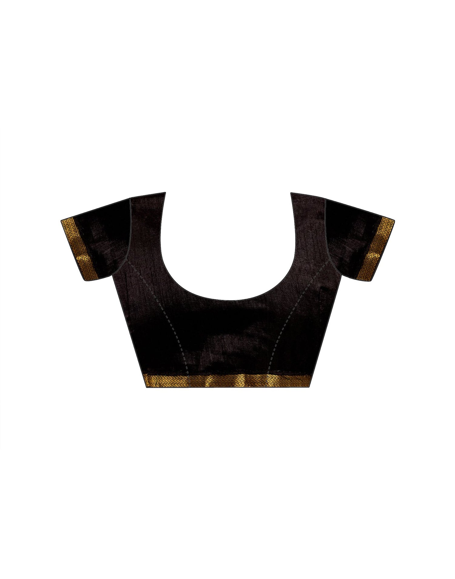 Black Chiffon Printed Saree