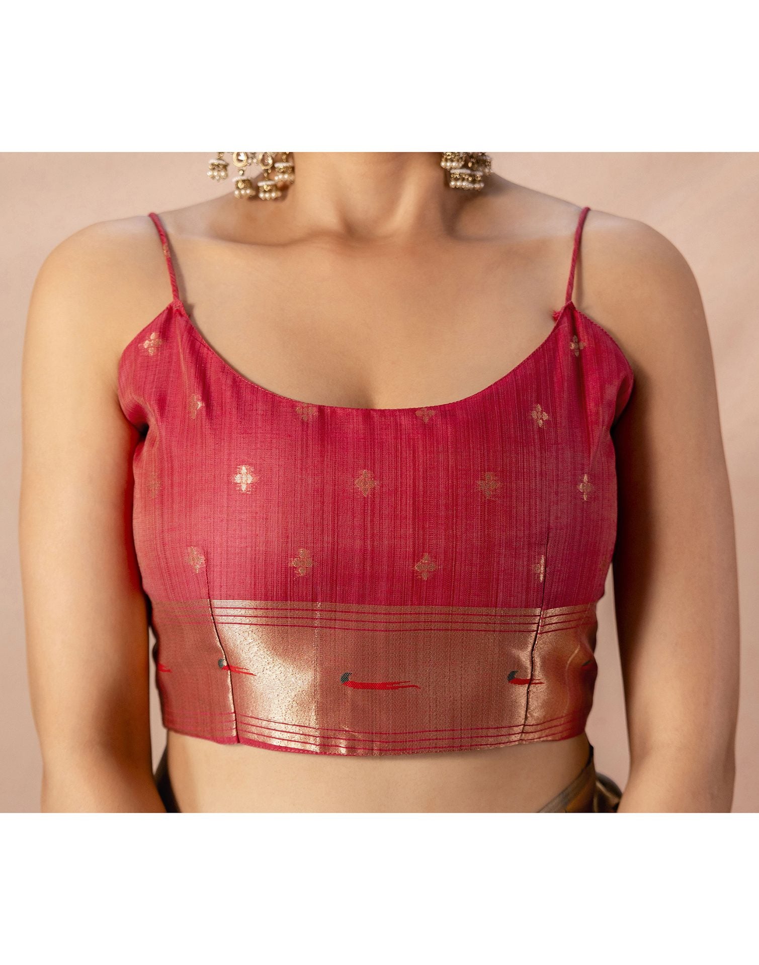Grey Chanderi Cotton Woven Paithani Saree
