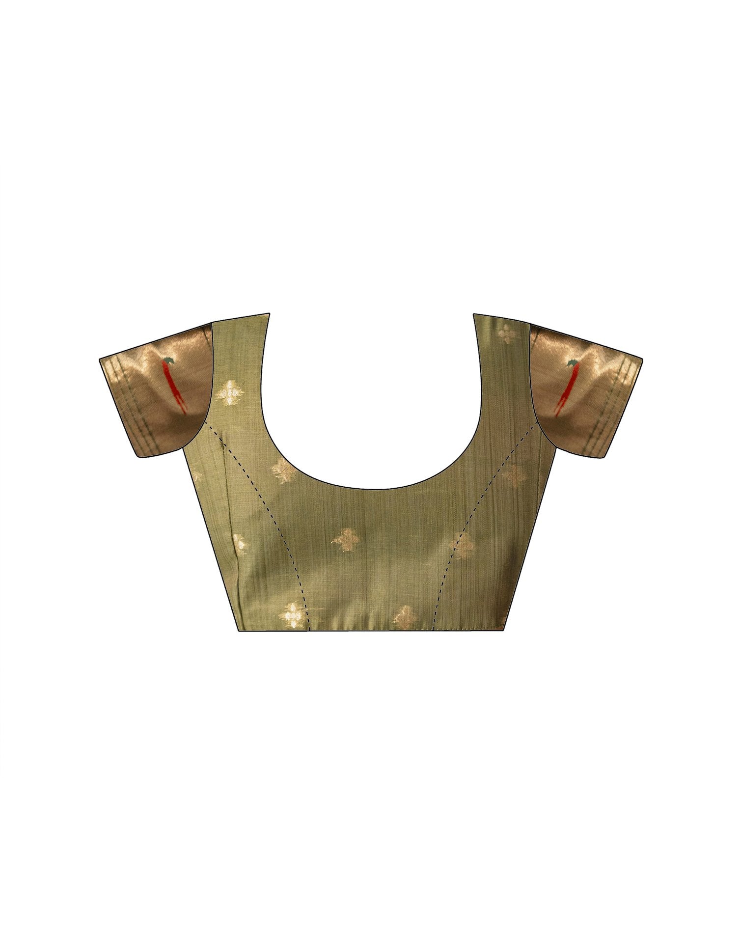 Dusty Mauve Chanderi Cotton Woven Paithani Saree