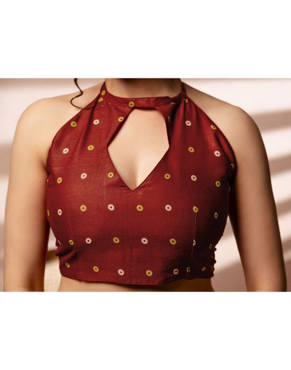 Dark Pink Cotton Printed Kalamkari Saree