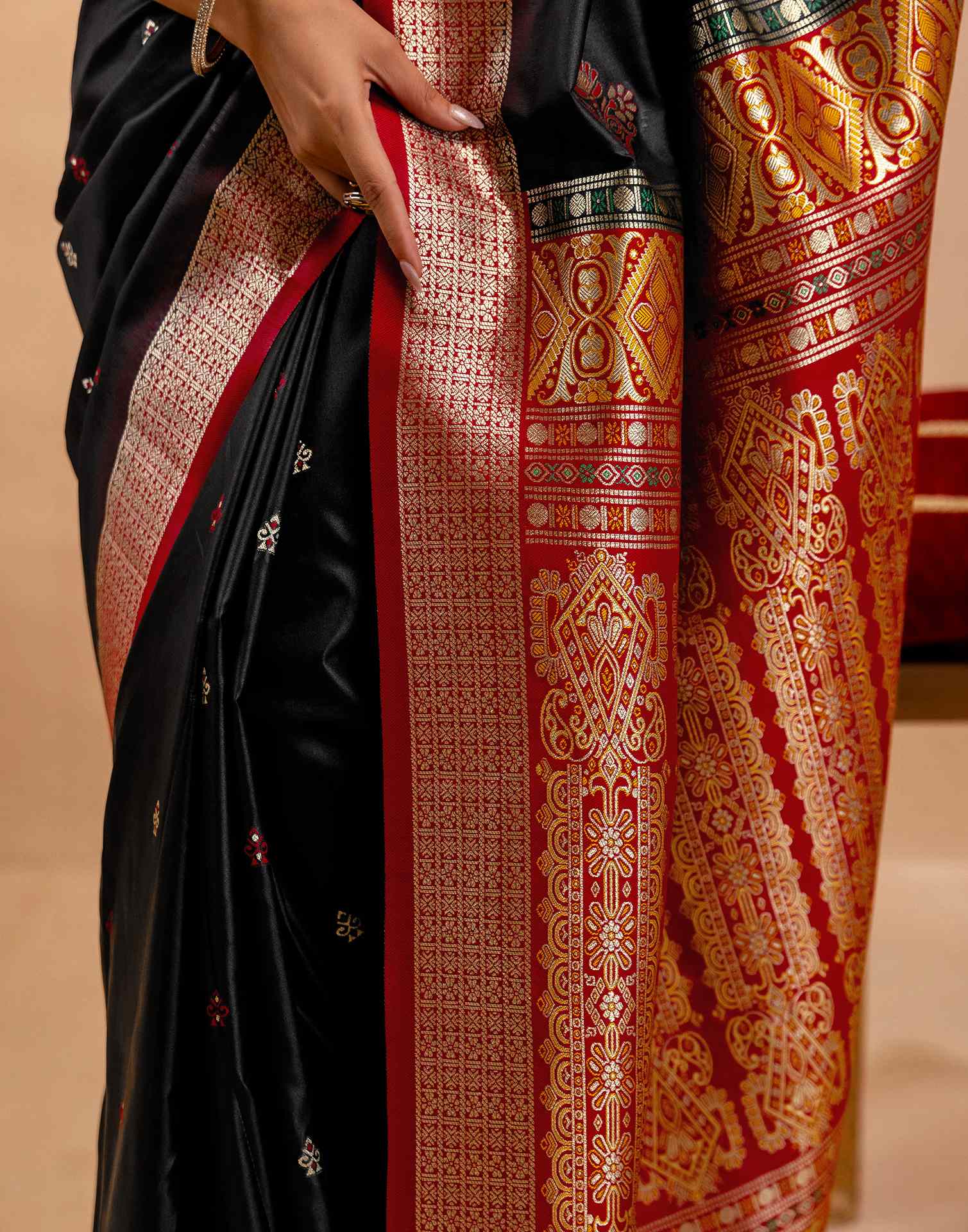 Black Silk Woven Banarasi Saree