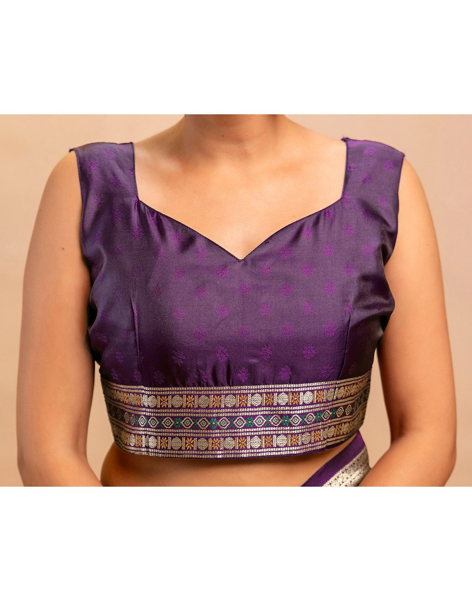 Dusty Purple Silk Woven Banarasi Saree