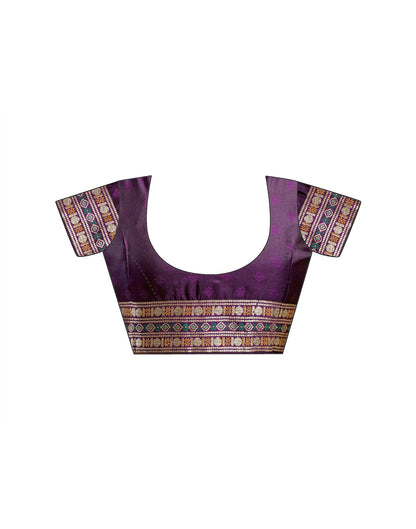 Dusty Purple Silk Woven Banarasi Saree