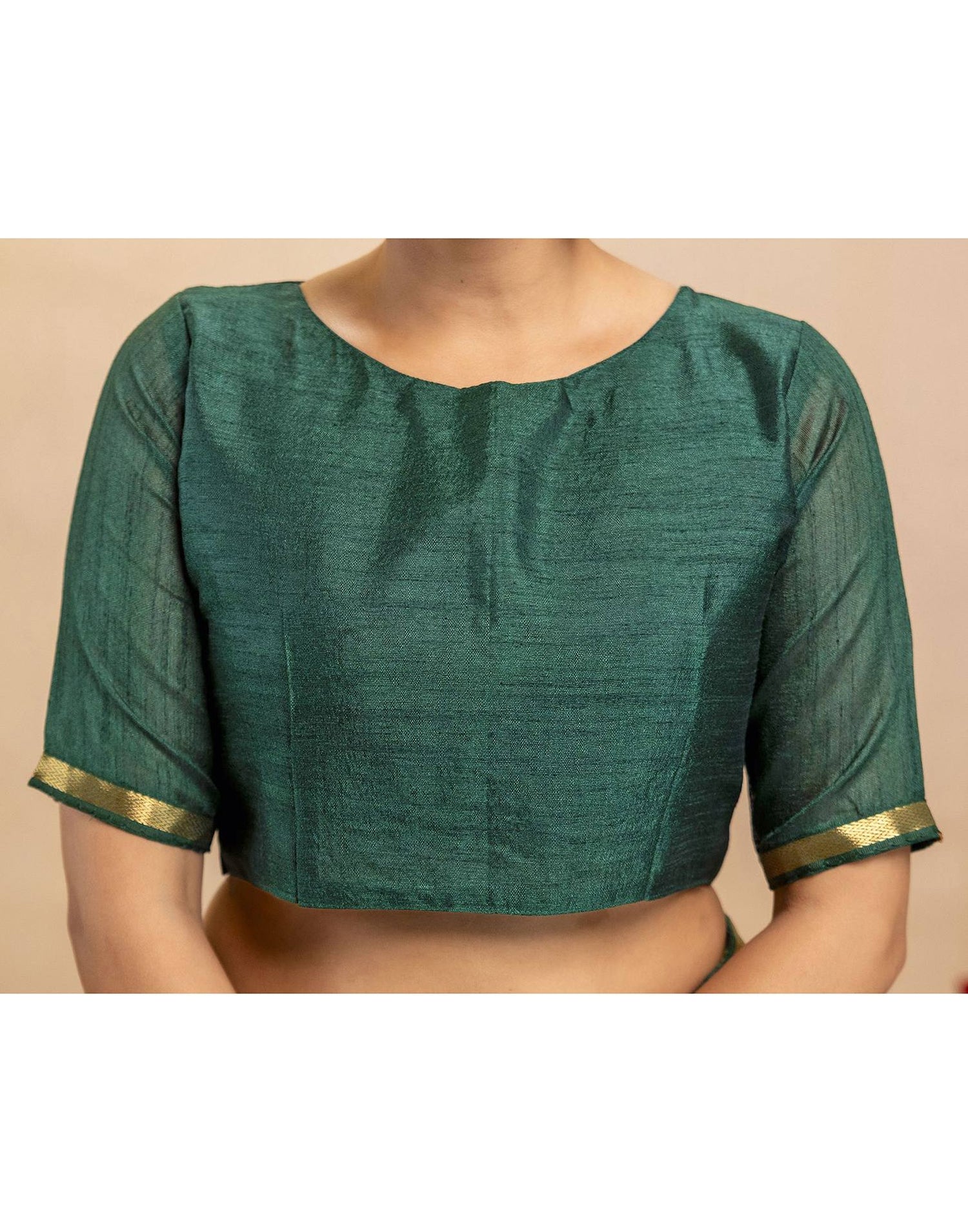 Dark Green Chiffon Mirror Work Laheria Printed Saree