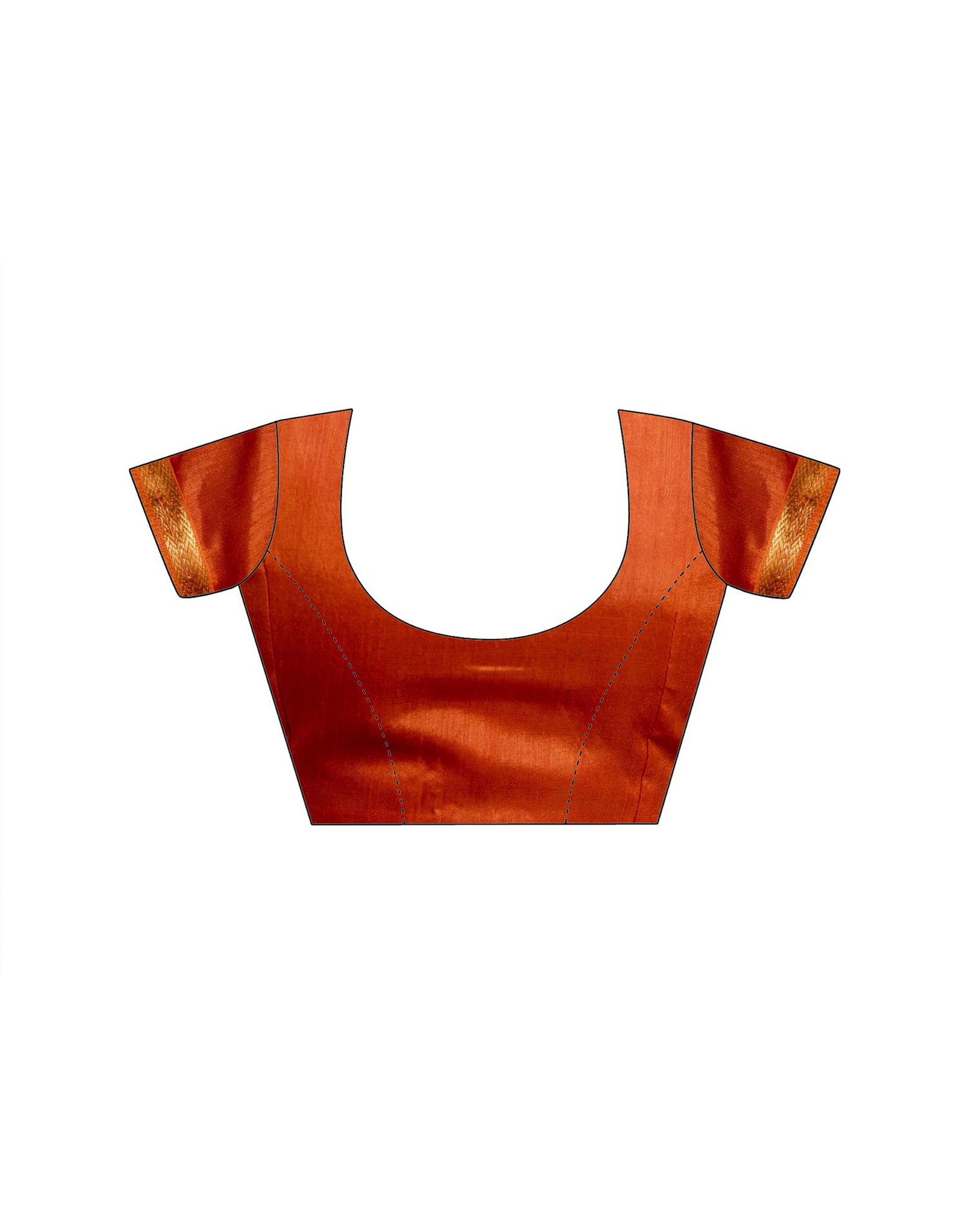 Orange Chiffon Mirror Work Laheria Printed Saree