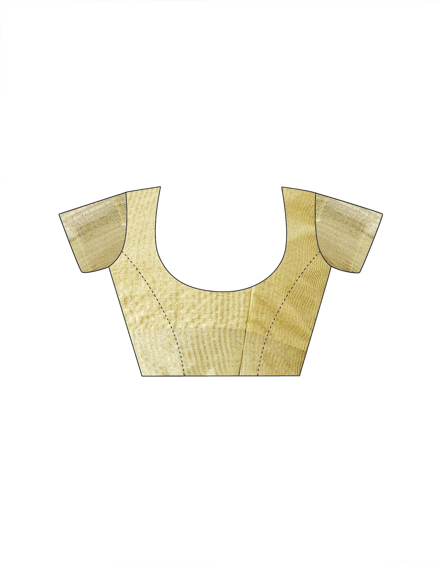 Light Yellow Linen Woven Zari Stripe Saree