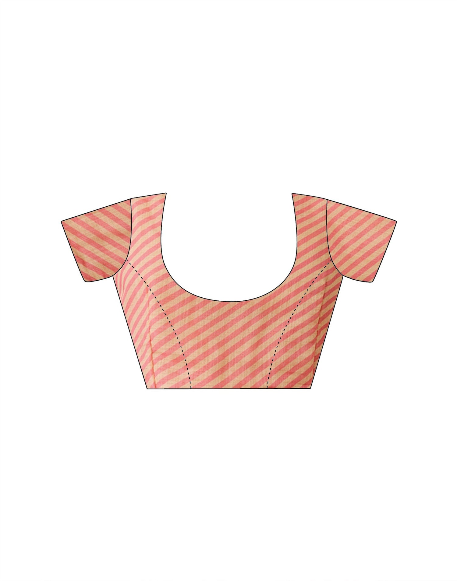 Peach Linen Printed Saree
