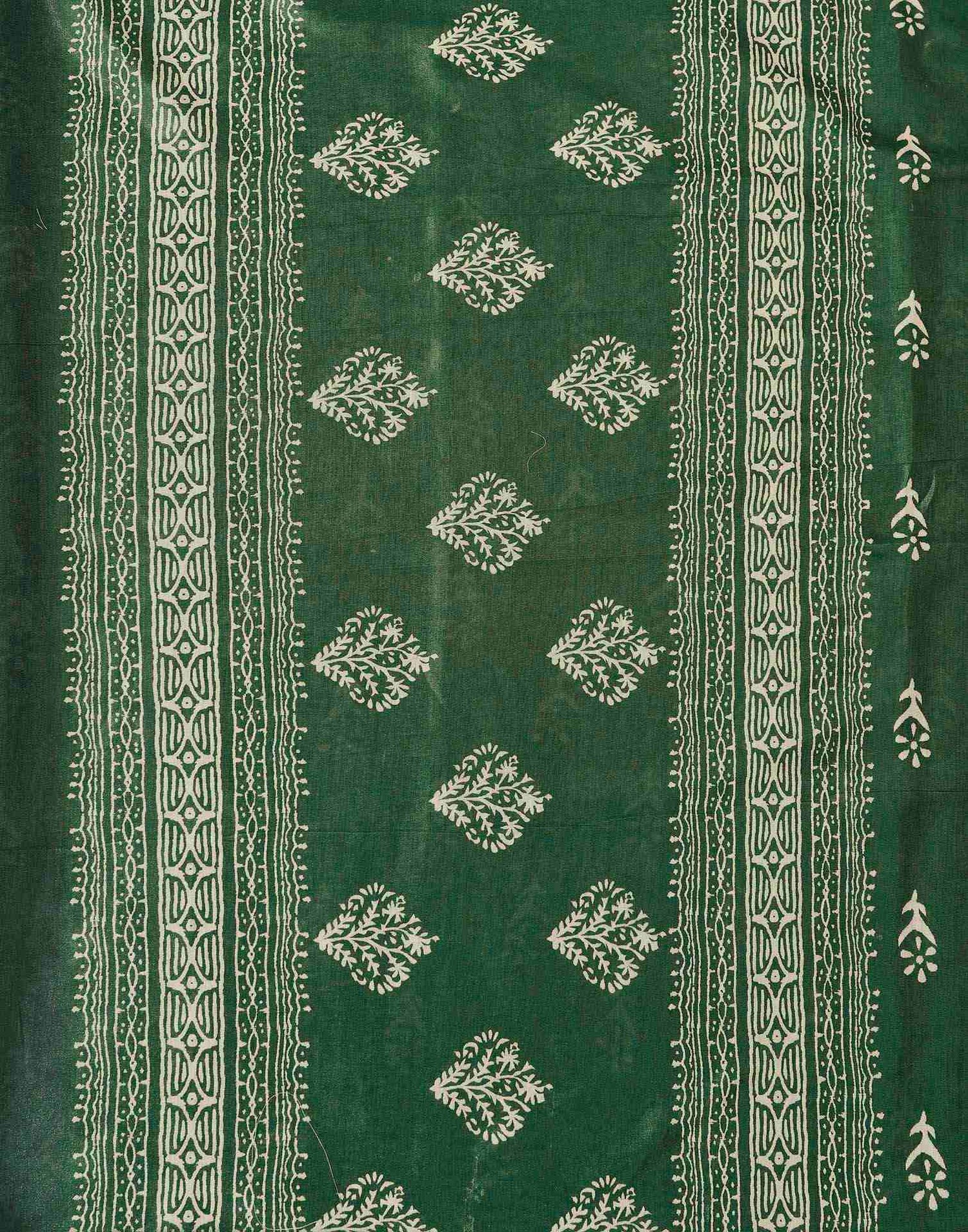 Green Silk Printed Saree