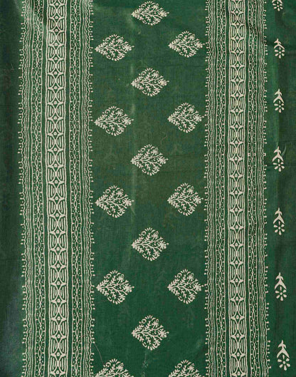 Green Silk Printed Saree