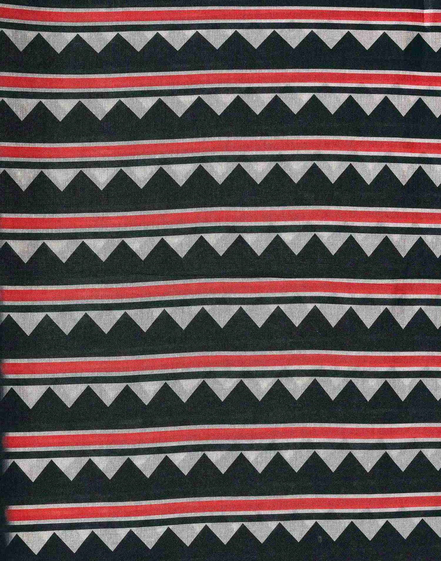 Black Silk Printed Saree