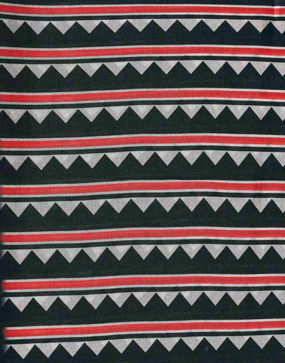 Black Silk Printed Saree