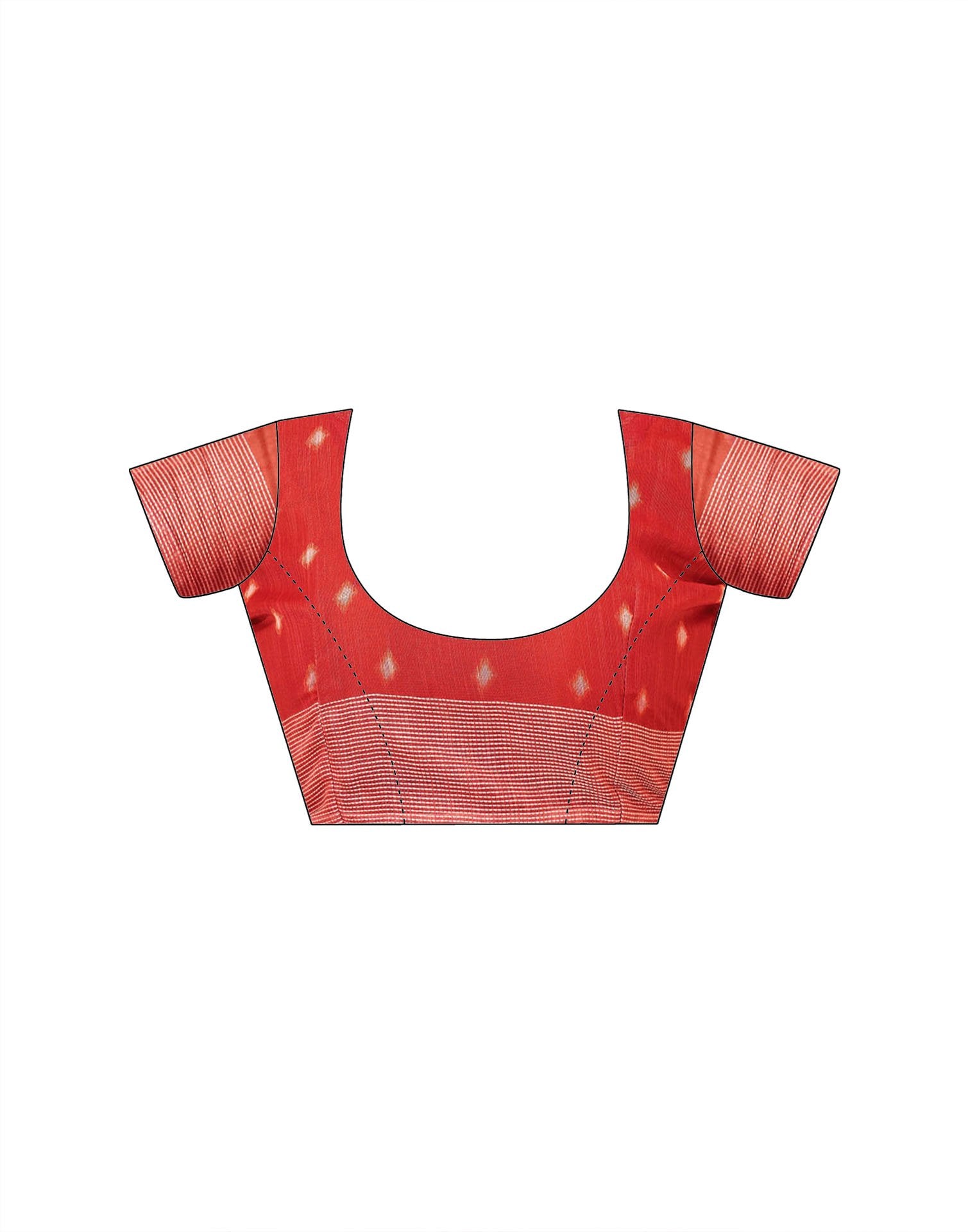 Dusty Peach Linen Printed Saree
