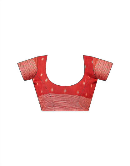Dusty Peach Linen Printed Saree