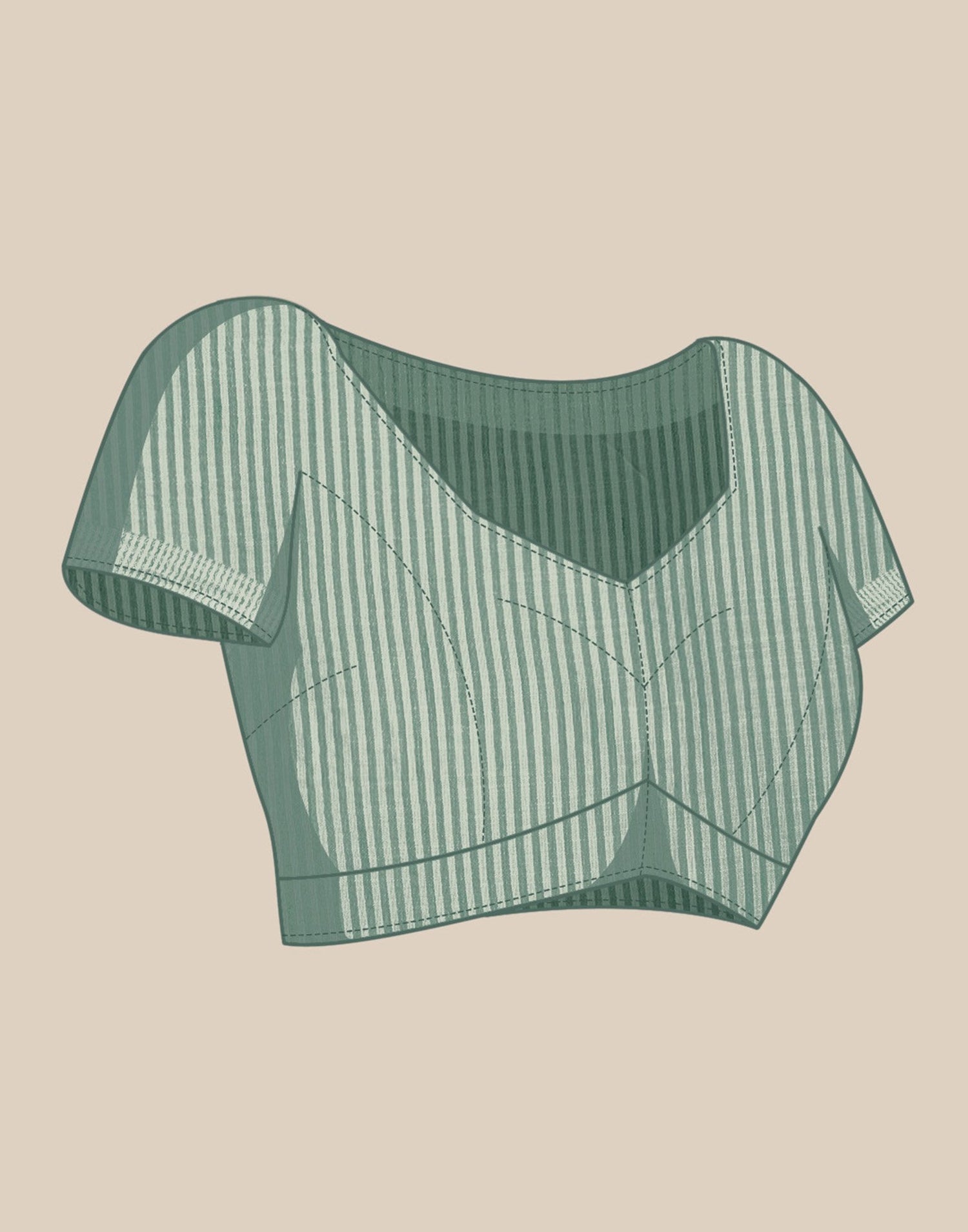 Mint Green Cotton Woven Saree