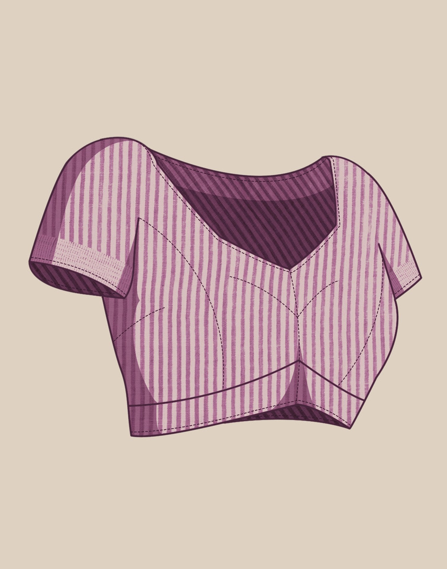 Mauve Cotton Woven Saree