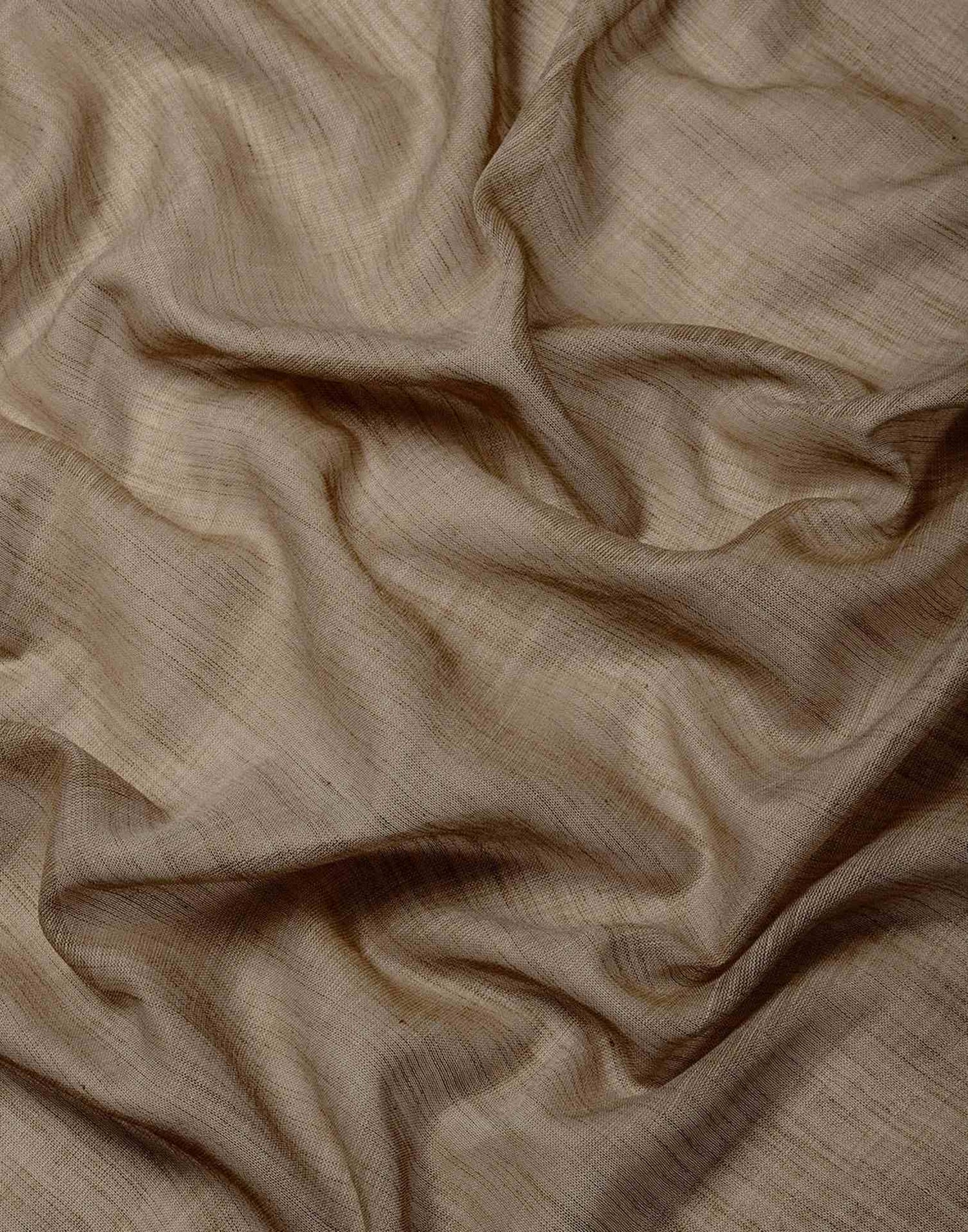 Dusty Beige Cotton Woven Saree