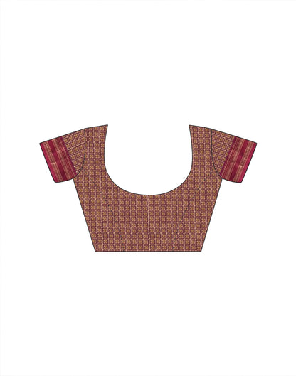 Maroon Silk Woven Kanjivaram Saree