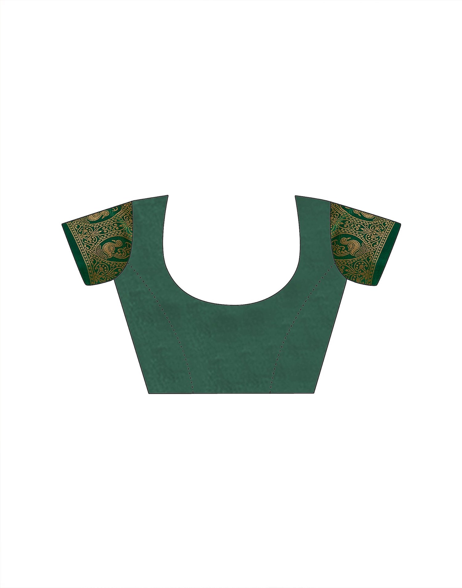 Rama Green Silk Woven Kanjivaram Saree