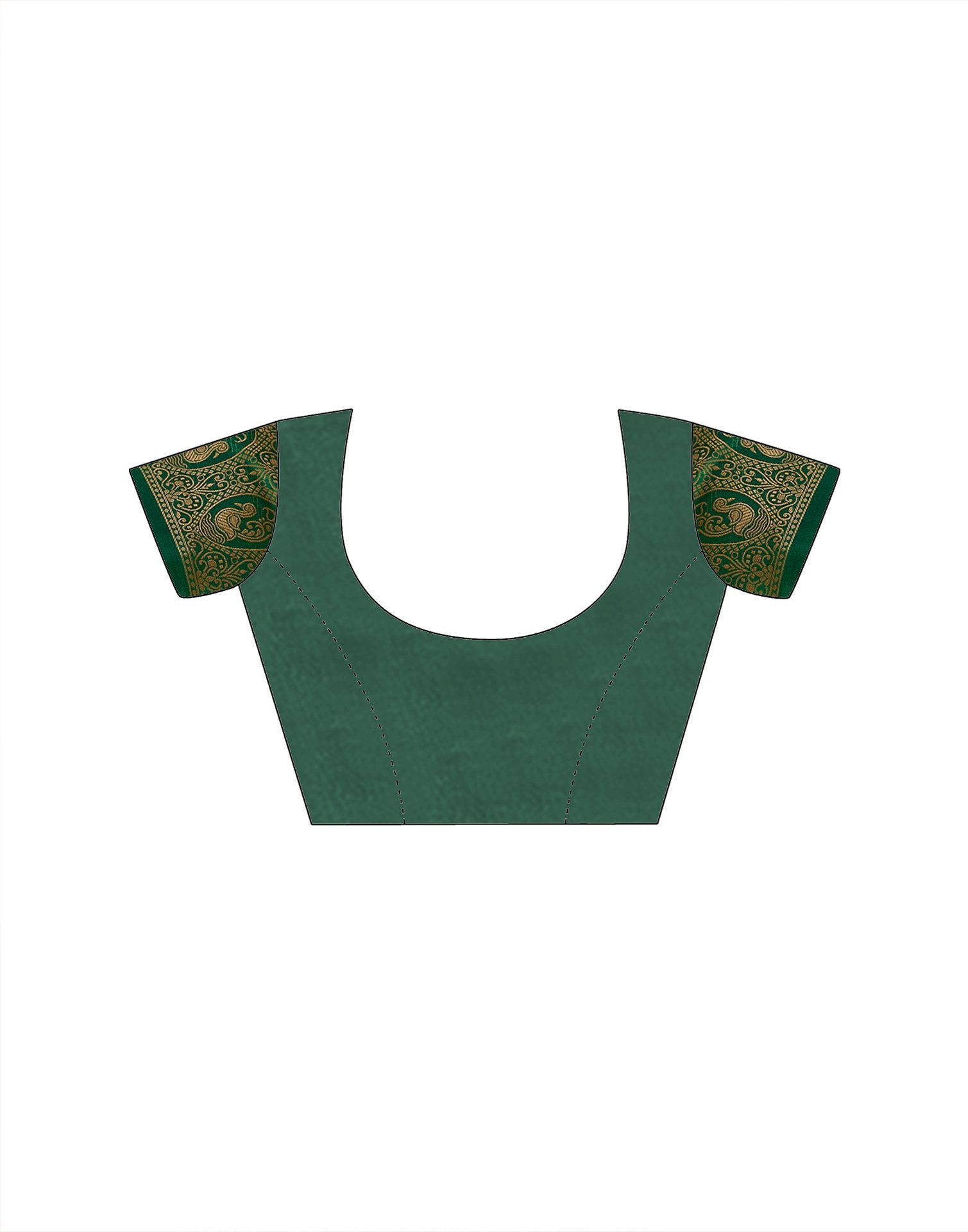 Rama Green Silk Woven Kanjivaram Saree