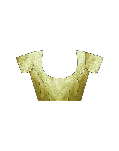 Lime Green Tissue Silk Woven Banarasi Saree