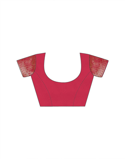 Cream Tusser Silk Woven Kanjivaram Saree