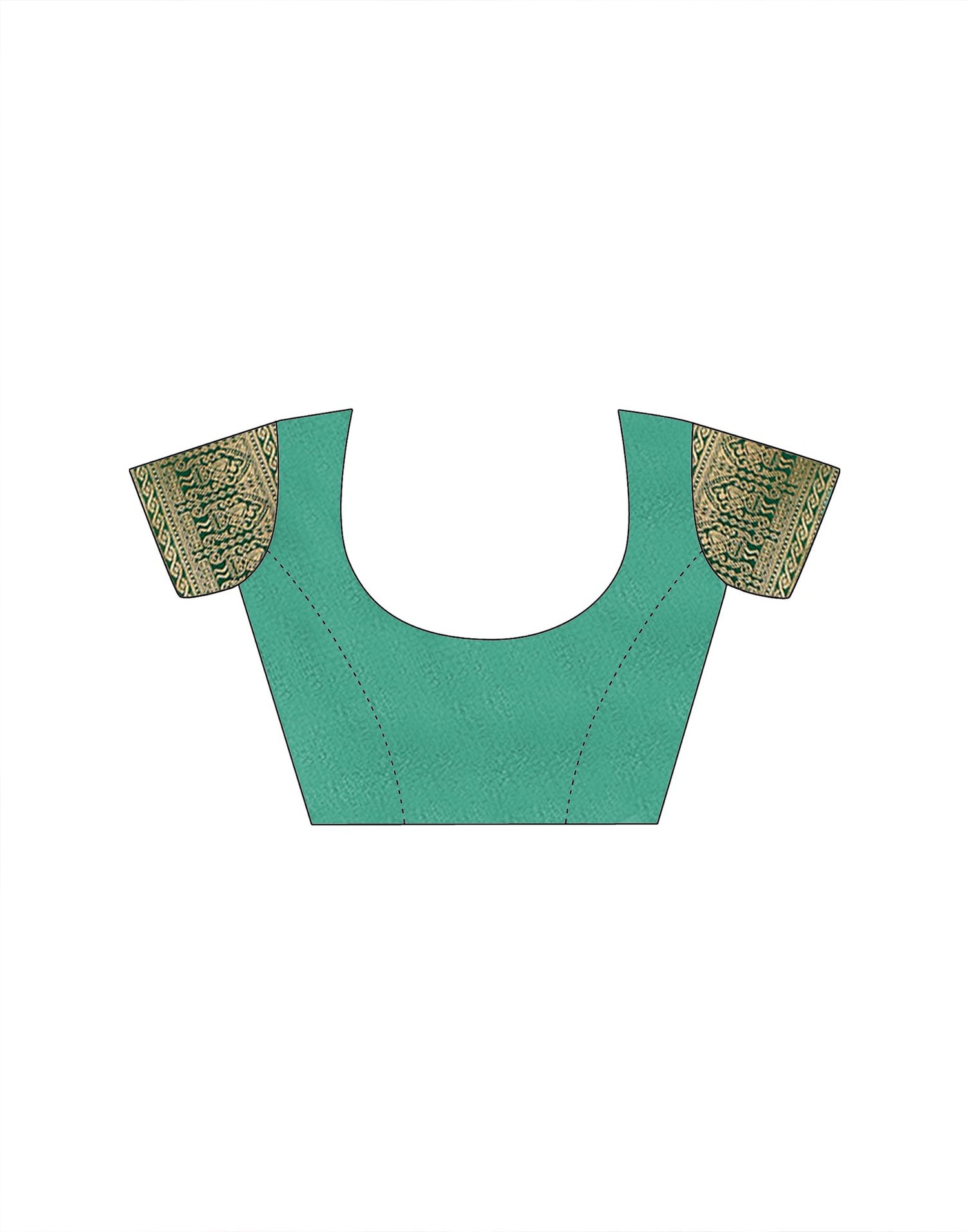 Turquoise Green Tusser Silk Woven Kanjivaram Saree