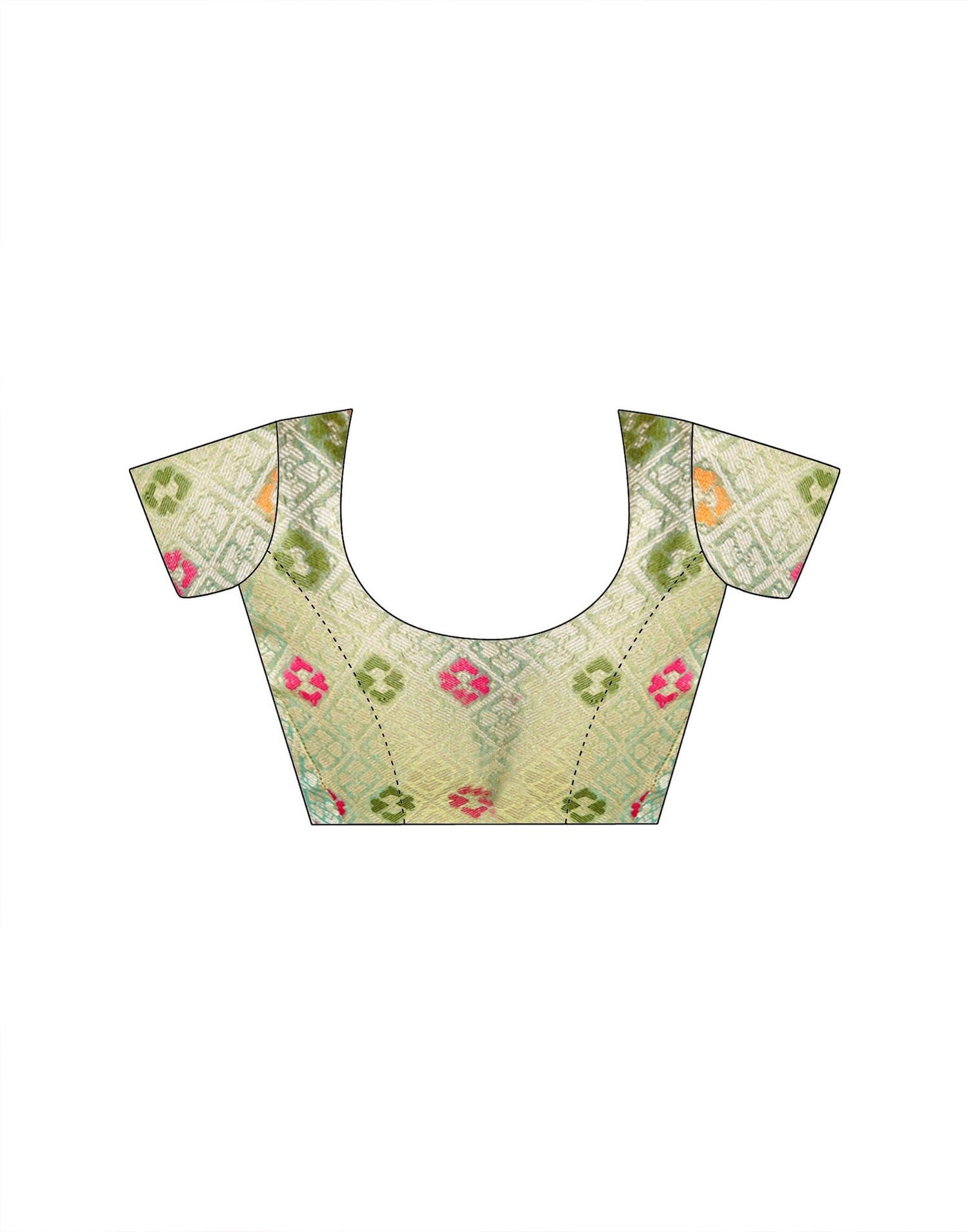 Pista Green Tissue Silk Woven Floral Saree