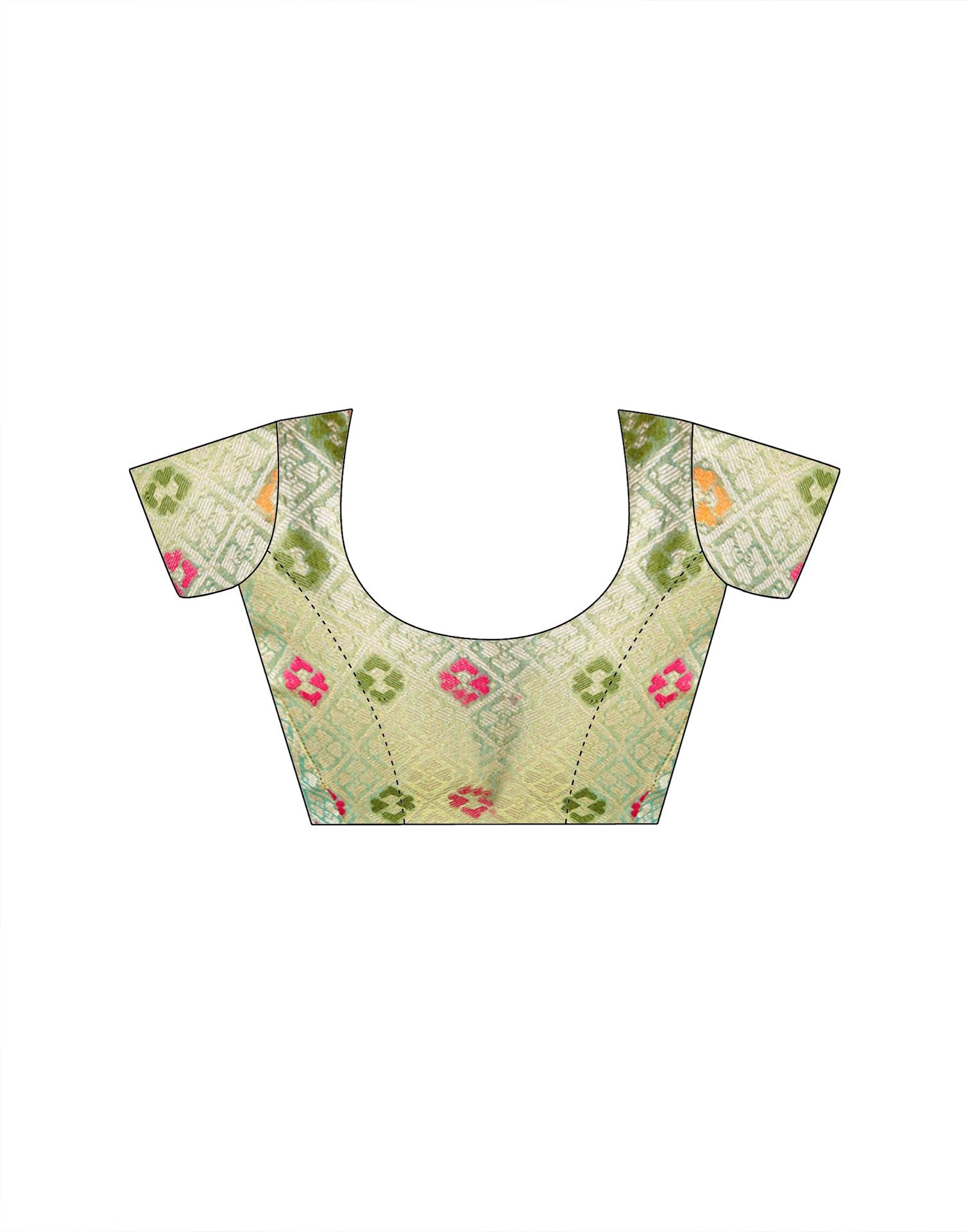 Pista Green Tissue Silk Woven Floral Saree