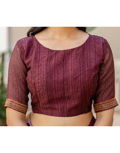 Dusty Rose Pink Georgette Printed Lace Saree