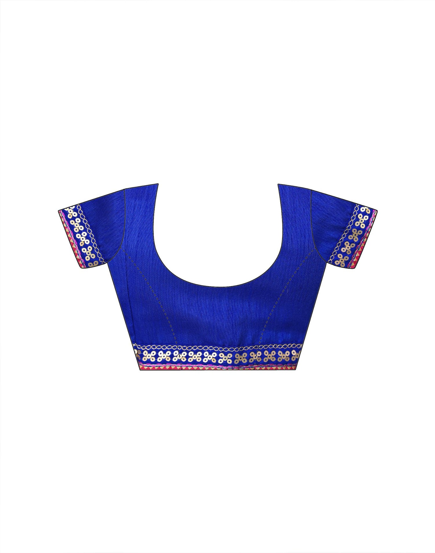Blue Chiffon Bandhani Printed Saree