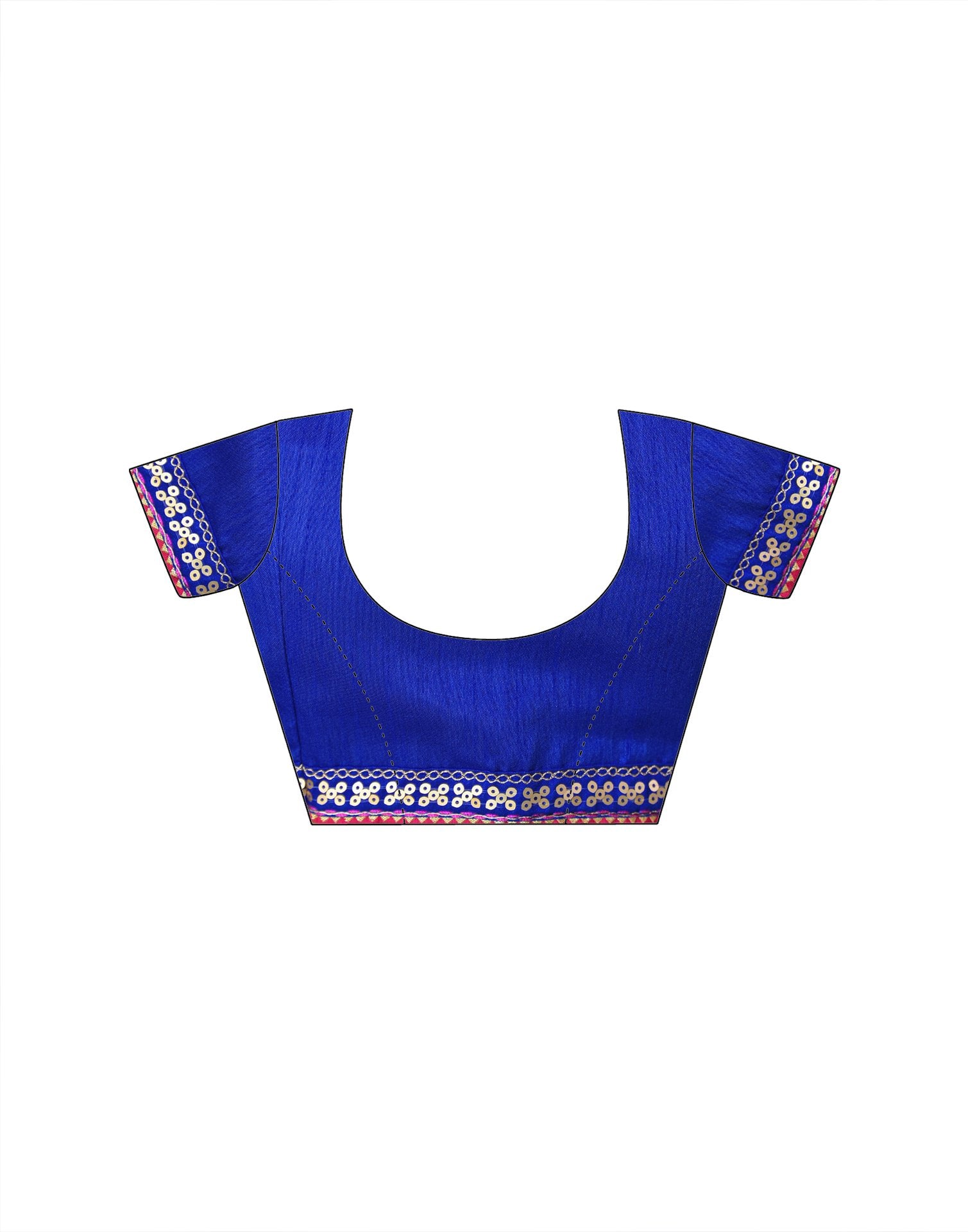 Blue Chiffon Bandhani Printed Saree