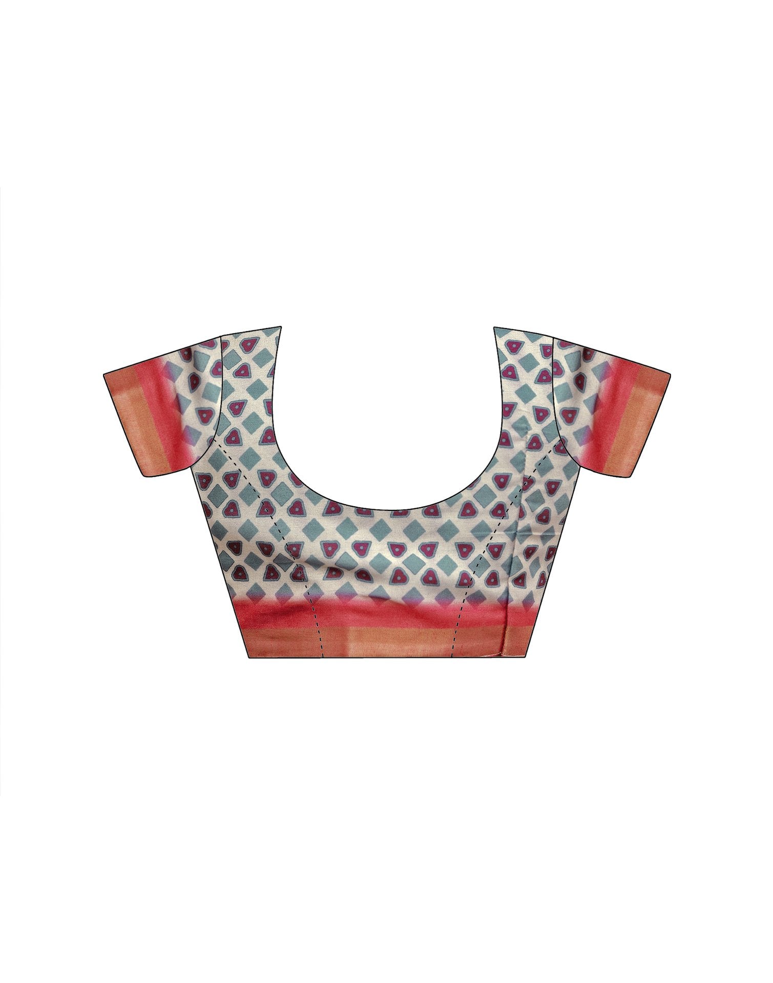 Maroon Silk Printed Zari Border Saree