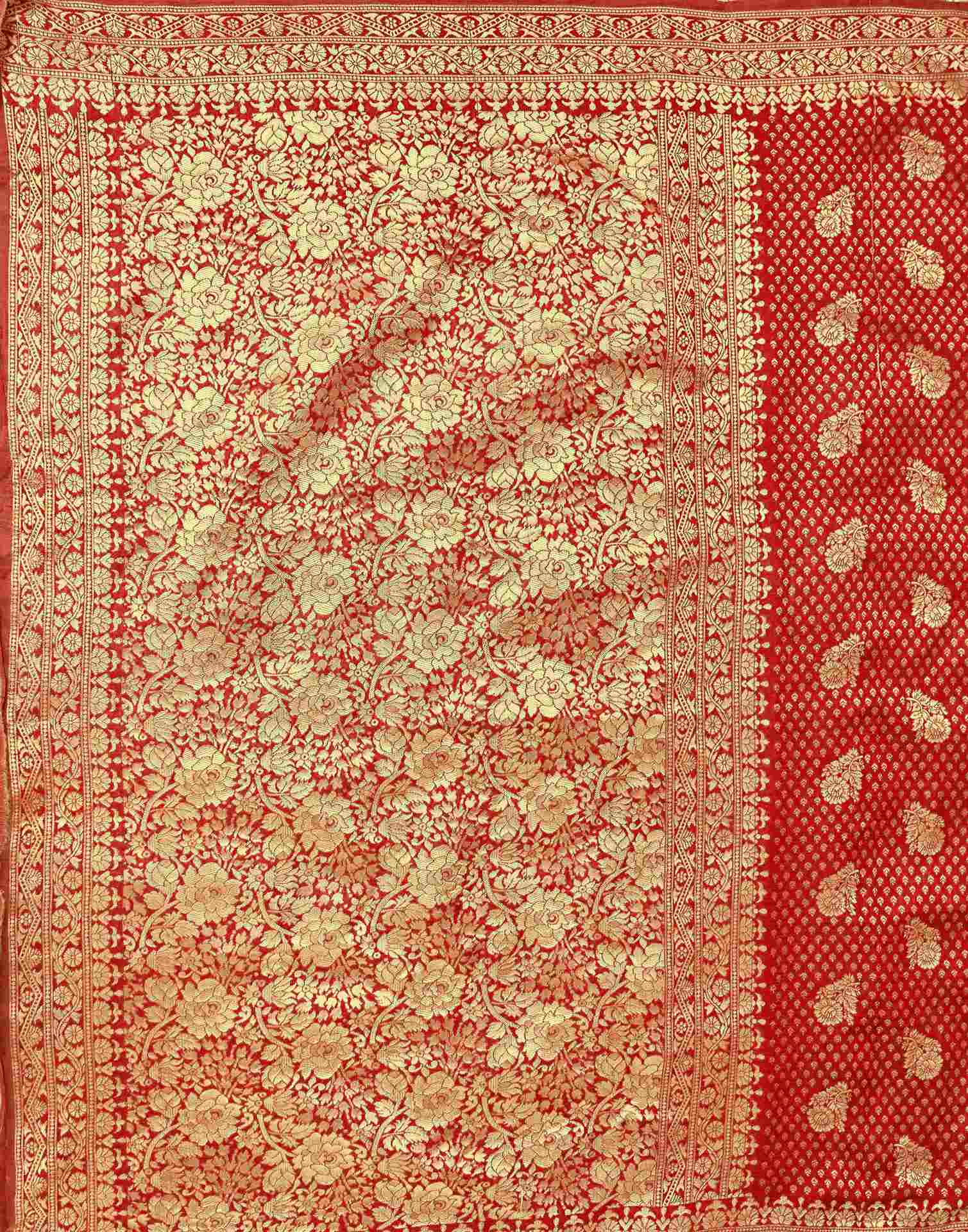 Red Silk Woven Banarasi Saree