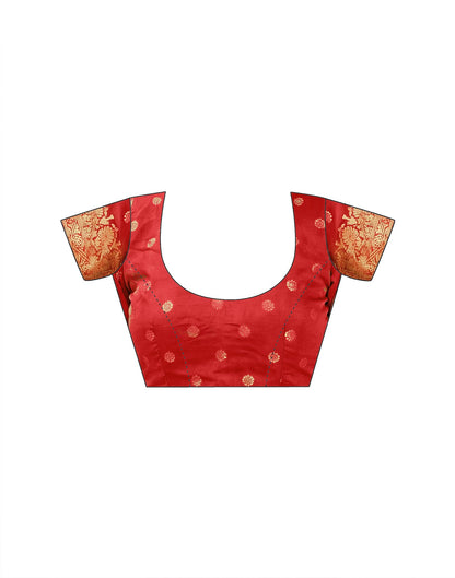 Red Silk Woven Banarasi Saree
